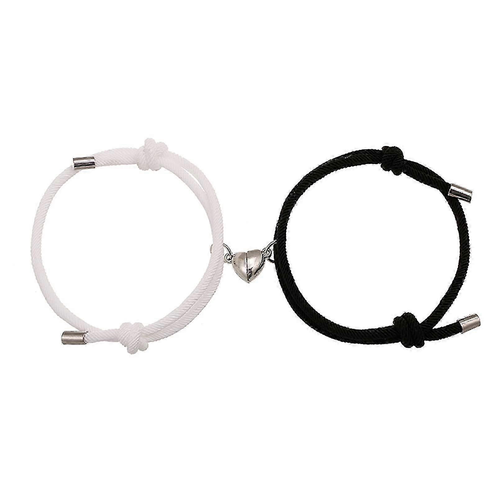 Relationship Bracelets Set for Couples - Magnetic Connection Gift