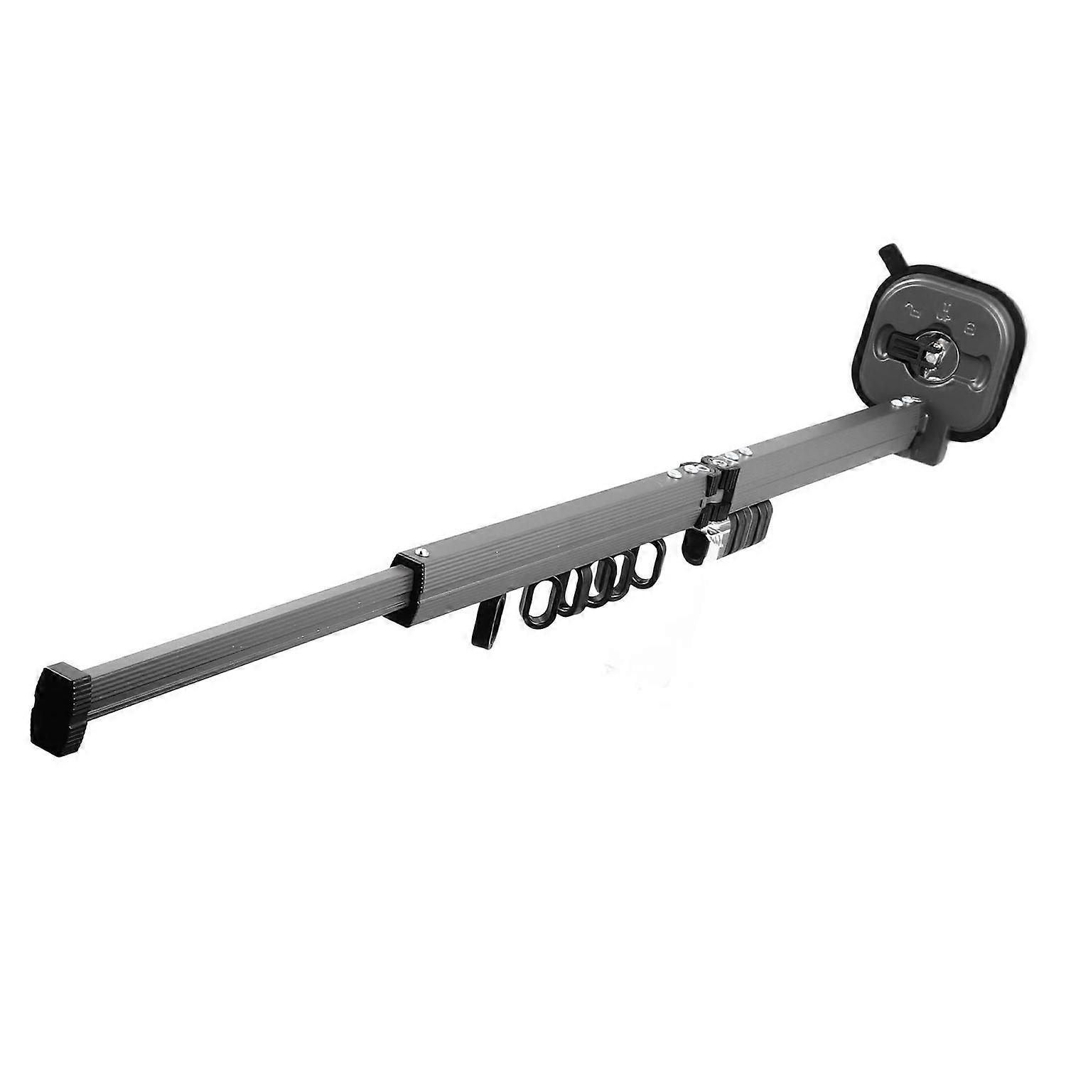 Retractable Clothes Drying Rack Wall Mount Drill Free Bifold Windproof Space Saver Suction Cup Cloth