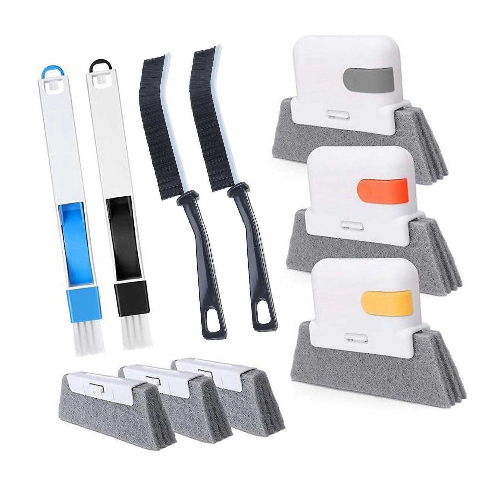 Window Grooves Cleaning Brush for Effective Debris and Dust Elimination MultiAngle Brushes Scrubber Long Last Use Multicolor