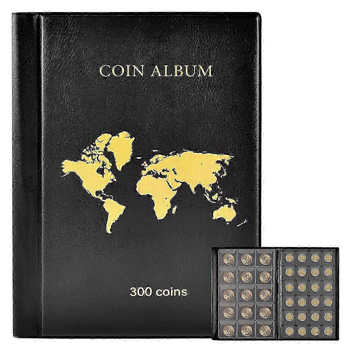 300 Pockets Coin Collection Book Coin Collection Holder Album Commemorative Coin Organizer Storage f