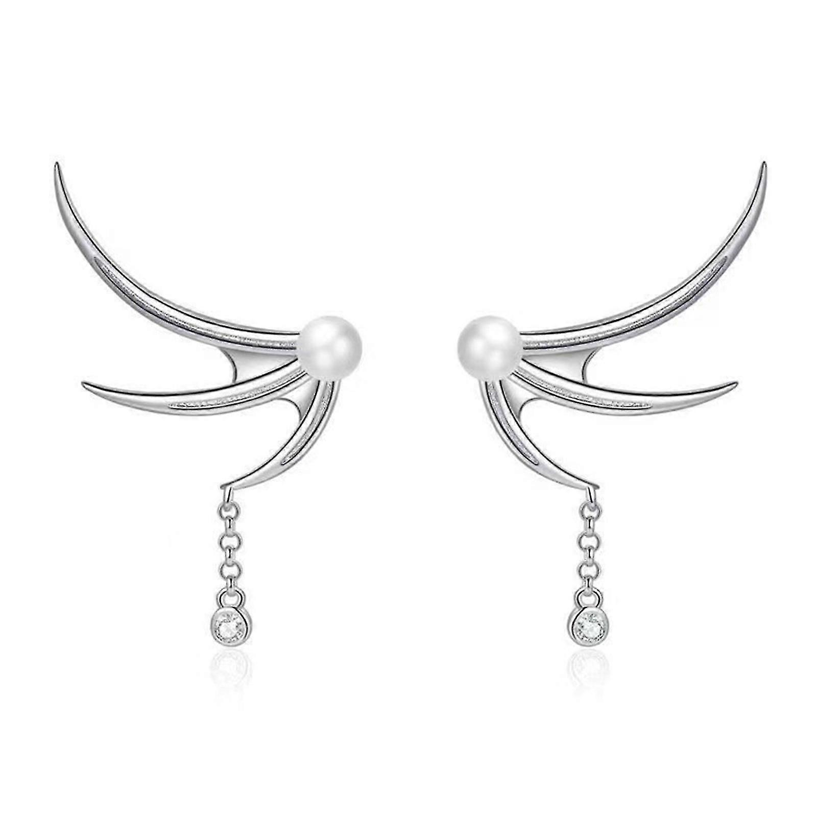 1 Pair Personality Three-dimensional Cold Wind Symmetrical Irregular Earrings