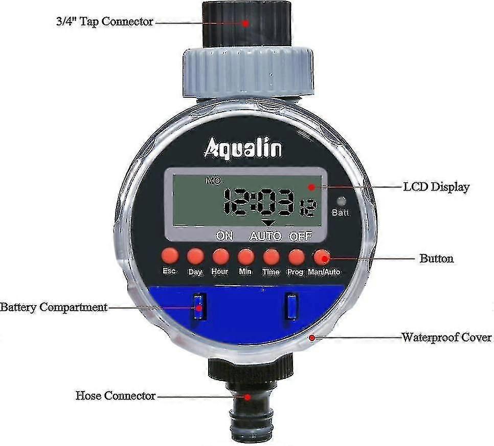 Watering Timer Irrigation Controller Pressureless On, Ball Valve