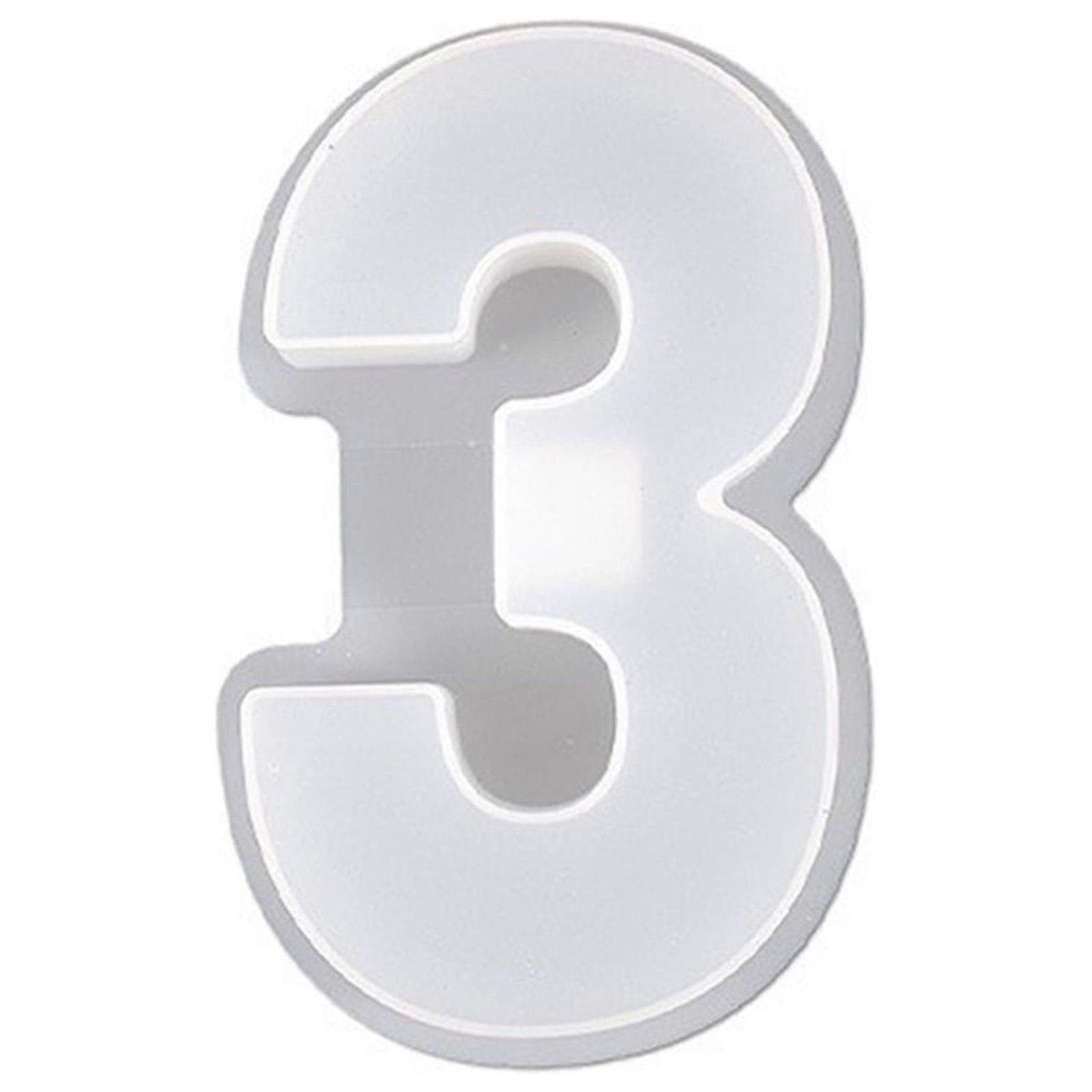 PAVEOS Decoration Ornaments in Clearance Diy Numbers Candle Mould Candle Plaster Resin Mould Epoxy Resin Home Desktop Mould Multi-color-a