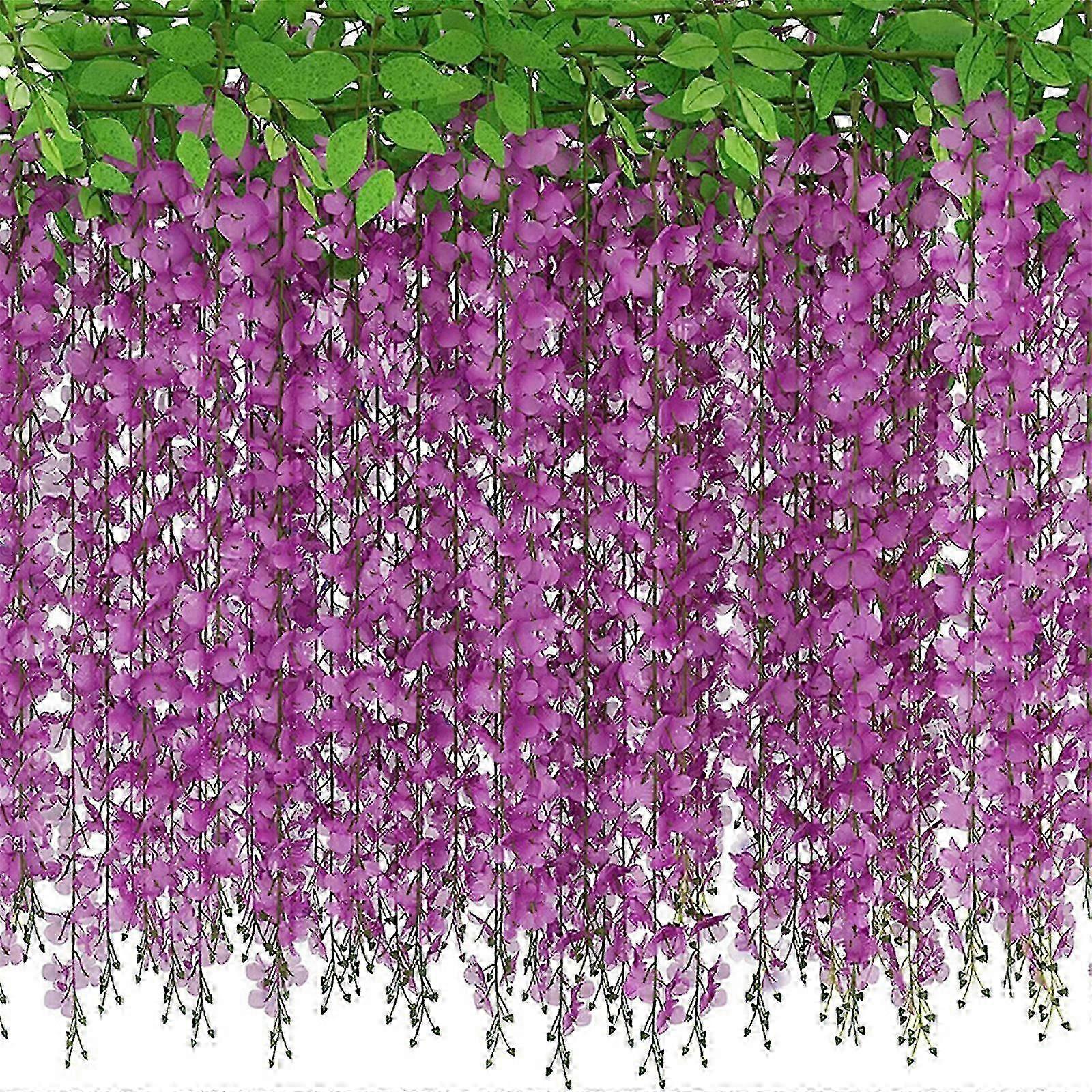 4 db lila Wisteria szálat tartalmazó csomag - 6 láb x 2 láb, esküvői dekorációkhoz