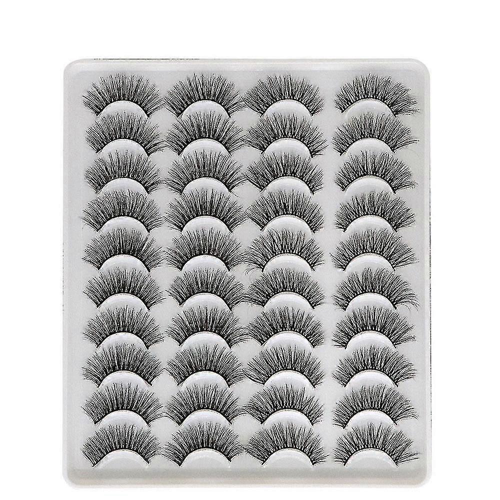 20 Pares 3d Mink Natural Thick False Eyelashes Eye Lashes Makeup Extension
