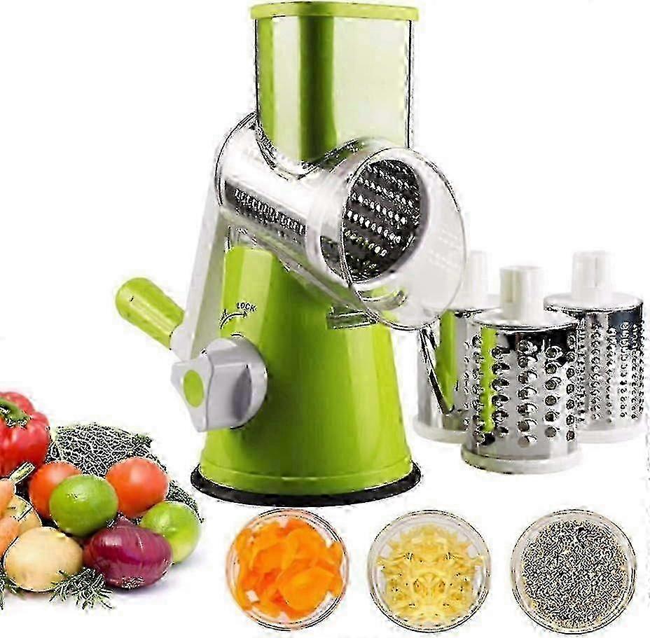 Space-saving Easy Disassembly Food Processor, Rotary Cheese Grater with Food Grade Materials for Cheese, Vegetables, Potatoes, Nuts, Onions