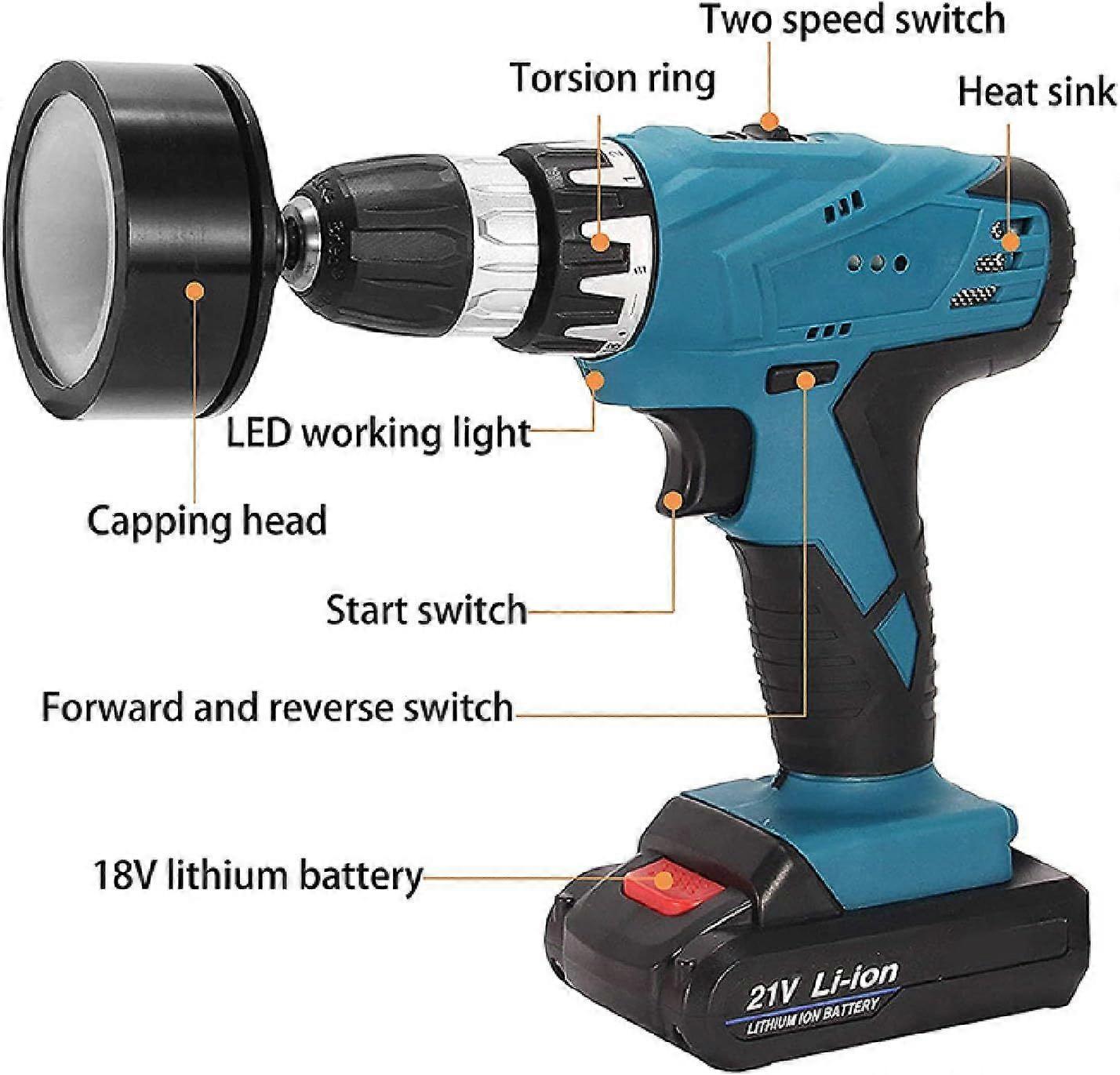 Electric Bottle Capper - Sealing Machine Head, 23-36mm Diameter, Handheld Plastic Barrel T