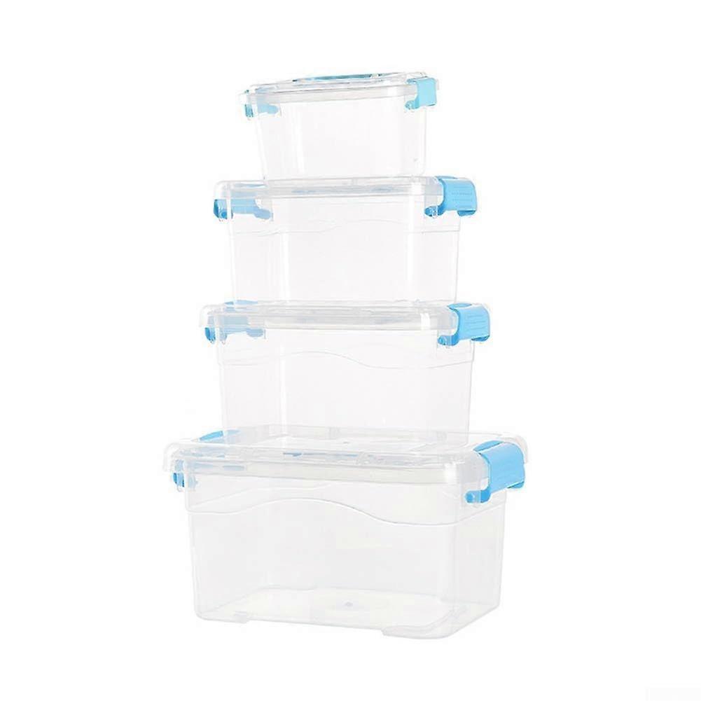Plastic Storage Box with Lid 0.5L – Clear Stackable Organizer Container for Toys, Clothes and Snacks