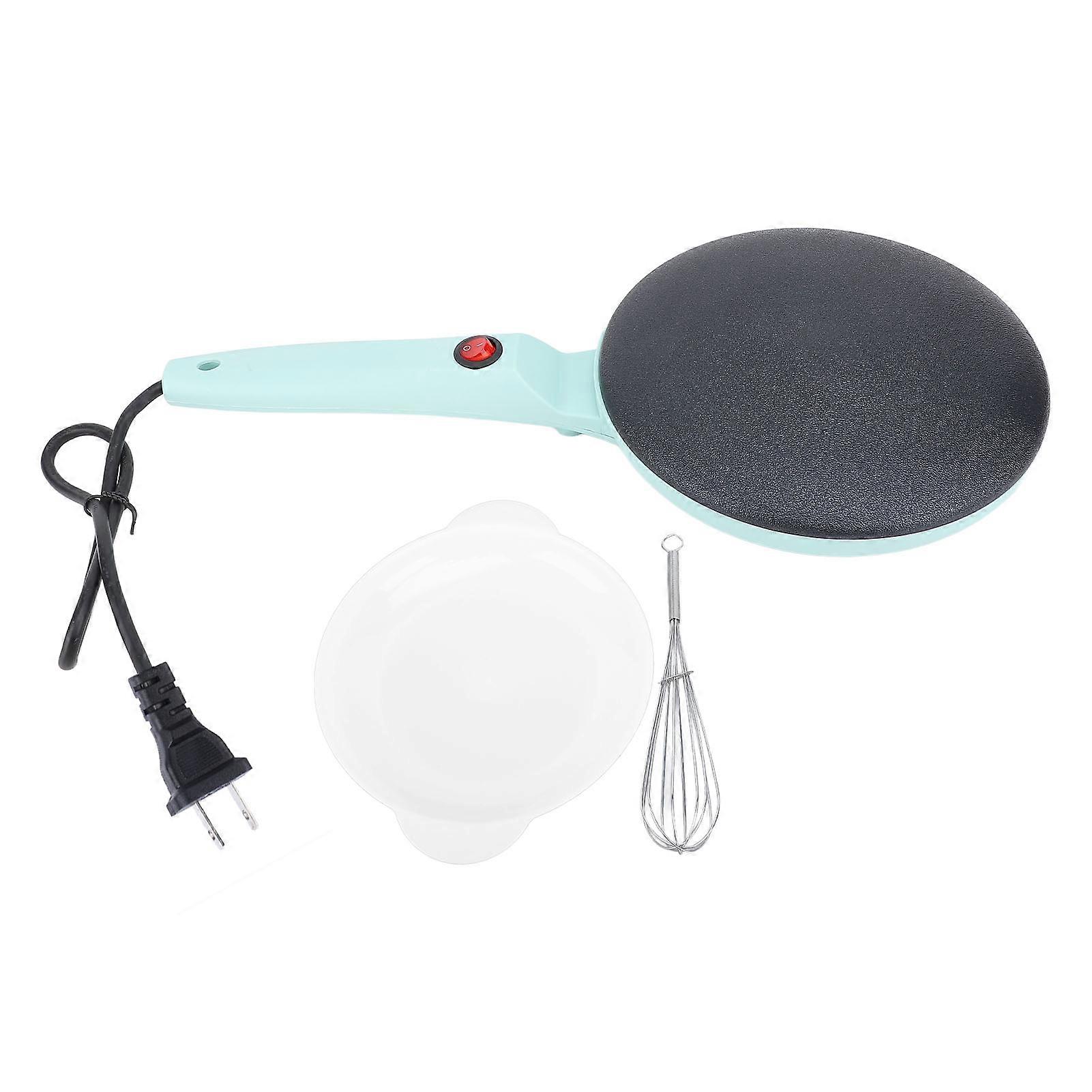 Green 8 Inch Non Stick Maker Machine Automatic Temperature Control Electric Crepe Pan for Pancakes Omelets