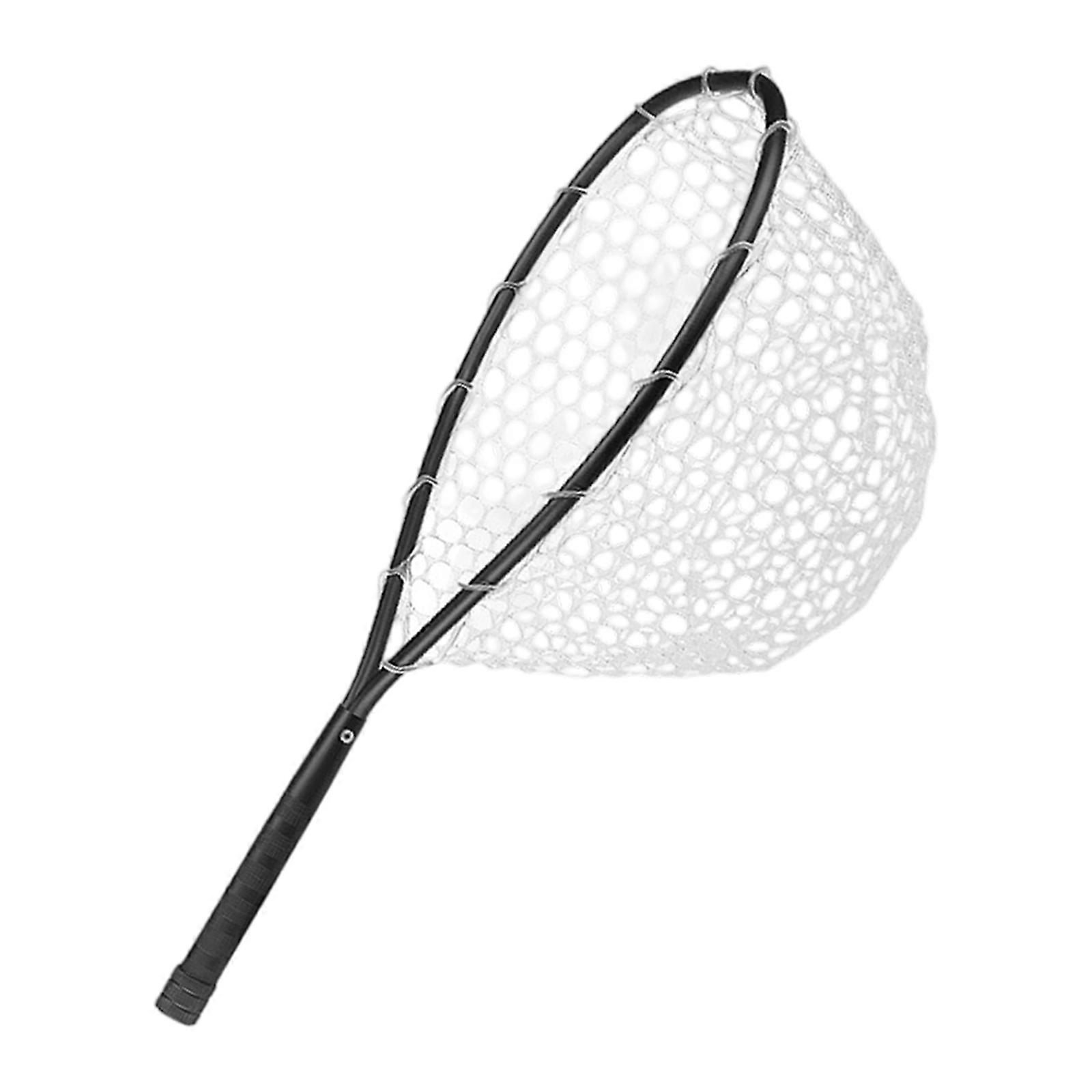 Quick Dry Tangles Frees Fishing Landing Net Metal Handle Light Weight Construction Fishing Net For Anglers Freshwater  SP1945
