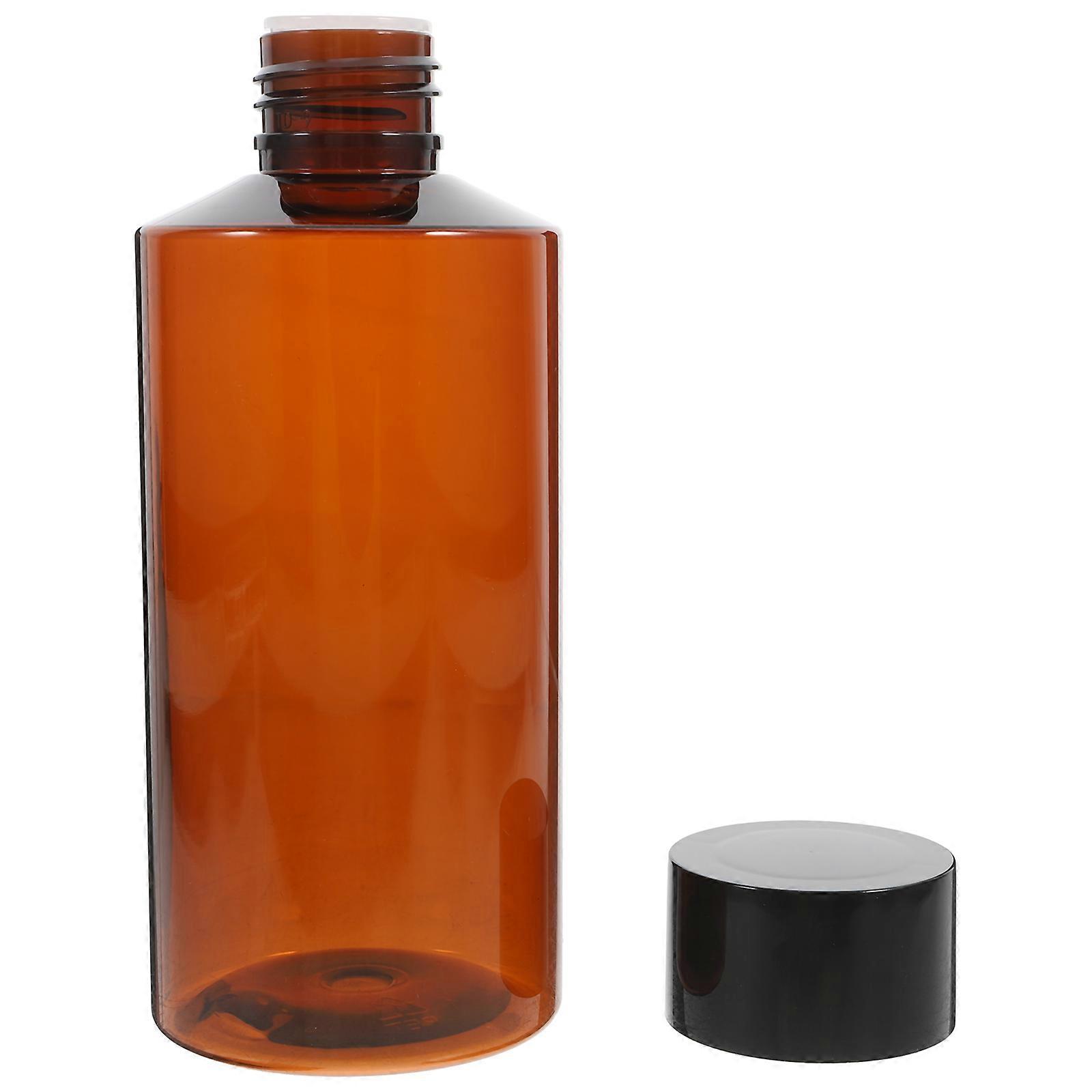 Travel Shampoo Bottles Empty Dispenser Container Jars Vial For Cosmetic Products Slanted Shoulder Design Brown 1Pack