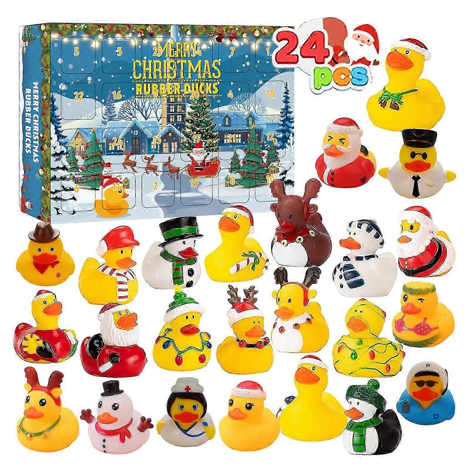 Festive Countdown Rubber Duck Advent Calendar for Christmas Children Activities 2024