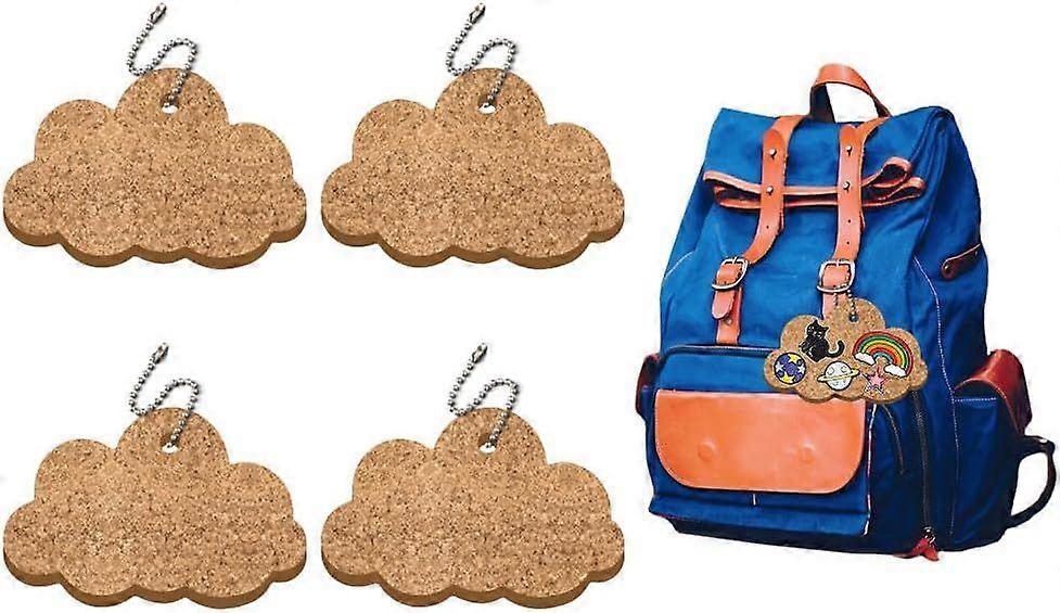 4Pcs Cloud Enamel Pin Holder Display Board Collection with Key Chain for Bag Backpack 4.7" x 2.9" Pins Display Frame Organizer Storage to Show Unique 
