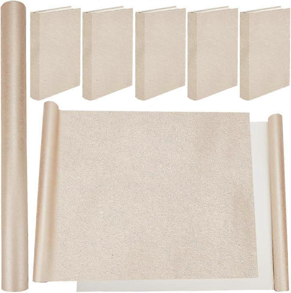 43 x 16.5 Inch Book Cloth for Book Binding Champagne PU Leather Smooth Surface Non-Woven Base Covering Wrap A3-A8 Bookcover Notebook Protector for Alb