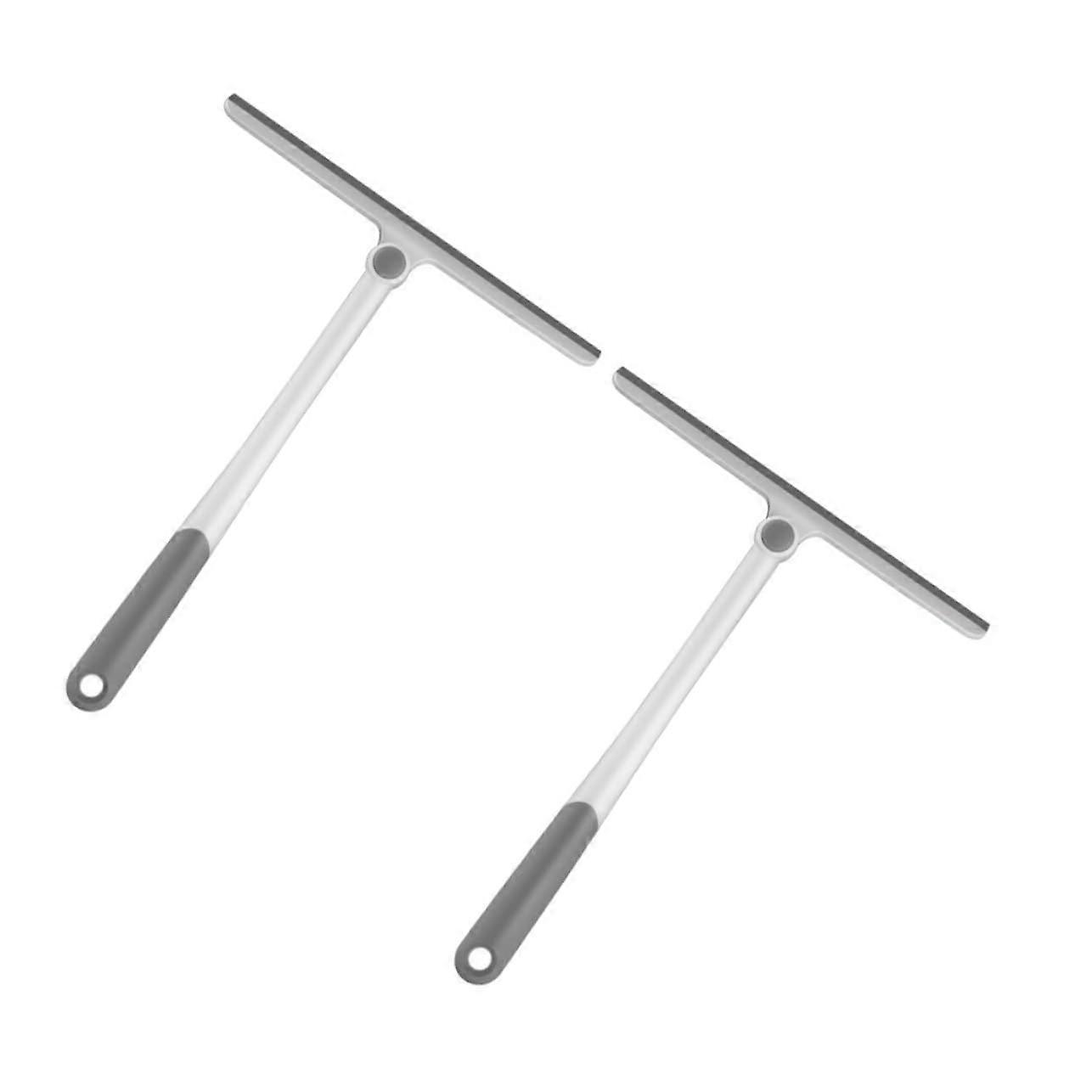 2 Pack Rotating Window Squeegee Glass Cleaner with Ergonomic Non‑Slip Handle for Bathroom, Mirrors, Tiles and Shower Doors