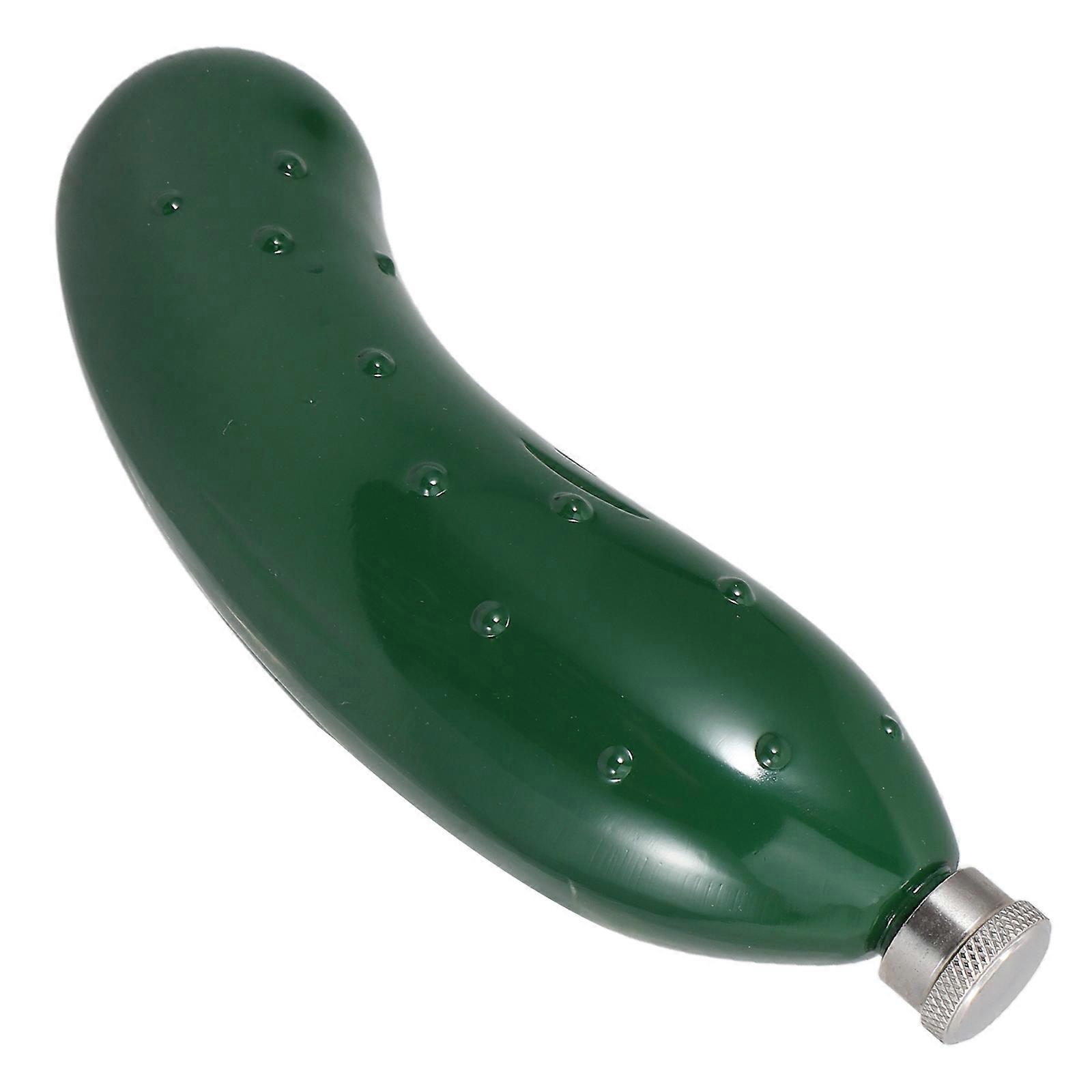 Travel Use Flask Stainless Steel Portable Cucumber Shaped Whiskey Bottle
