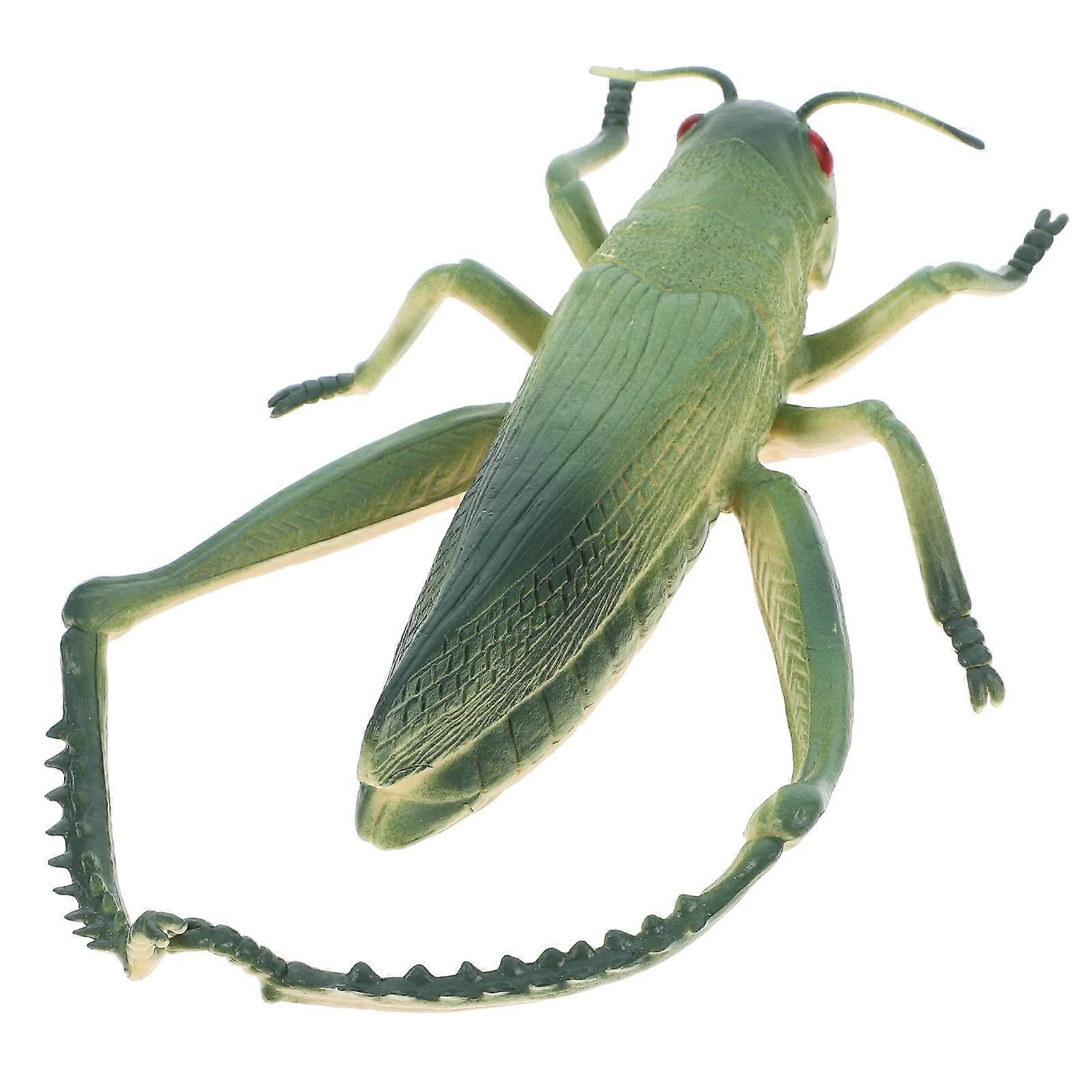 Green Grasshoppers Figures Educational Plastic Toy for Decor Setting