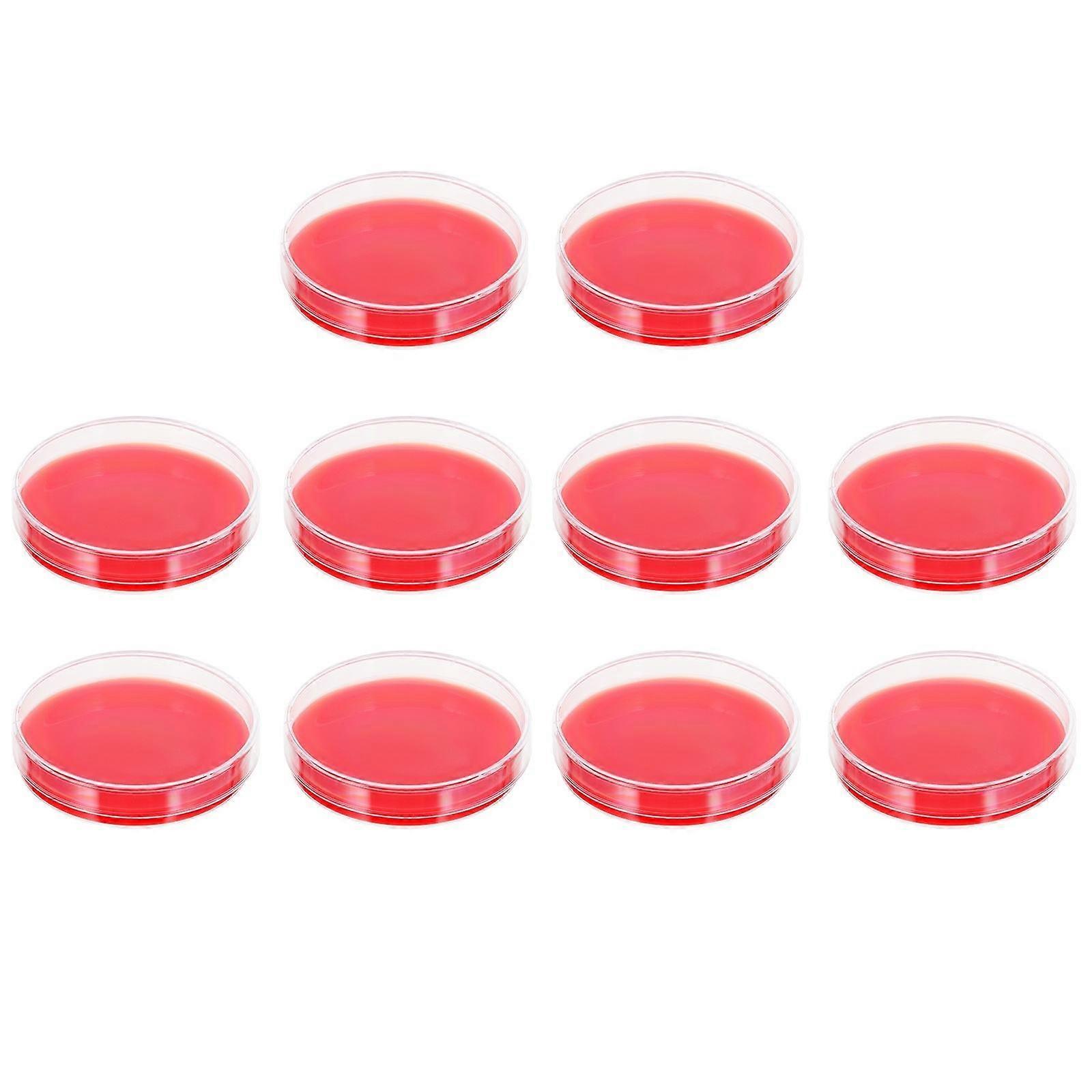 Agar Plate Agar Medium for Laboratory 10Pcs Red Pe