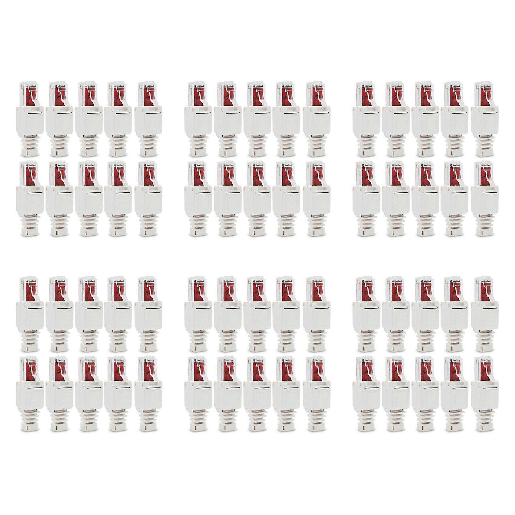 60 X Network Connectors Tool-Free RJ45 CAT6 LAN UTP Cable Plug Without Tools Cat5 Cat7 Installation Cable Patch Cable