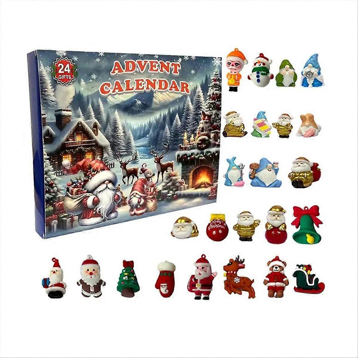 Christmas Advent Calendar 24 Days Gnome Pendant Countdown Calendar