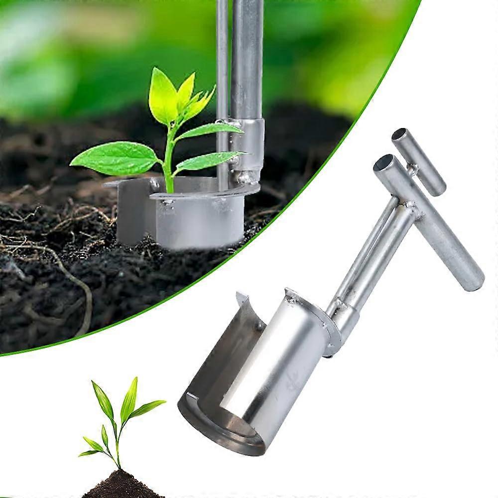 Long Handle Bulb Planter Tool with Ergonomic Design for Fruit Tree and Garden Seedling Transplanting