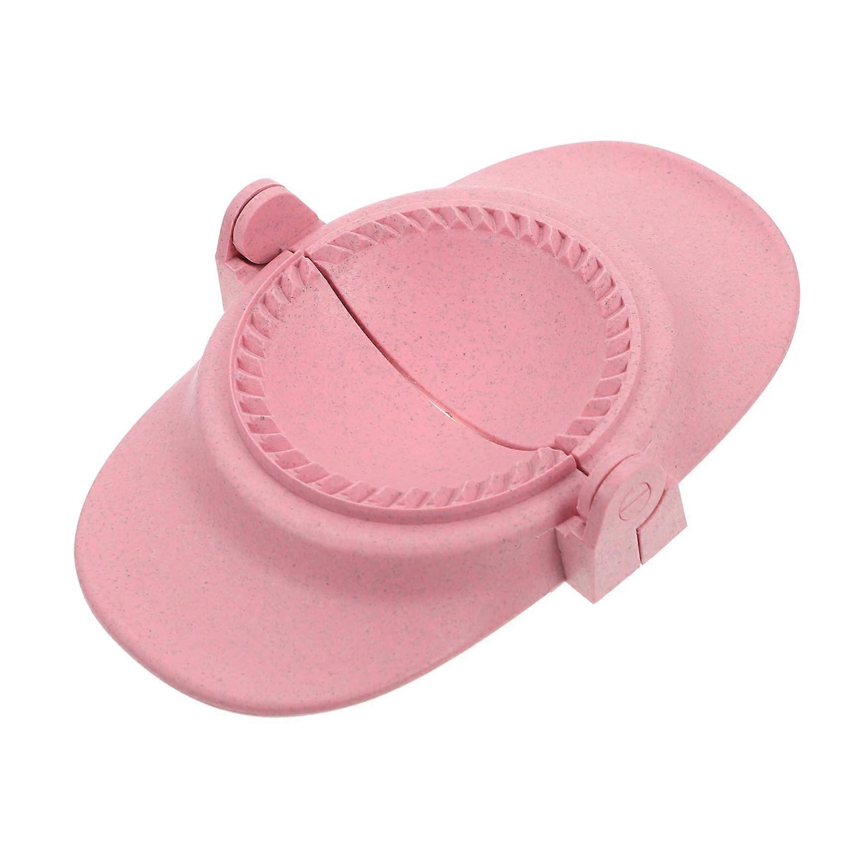 Pink Dumpling Maker Press Mold with Dual Function and Ergonomic Handle for Homemade Dumplings