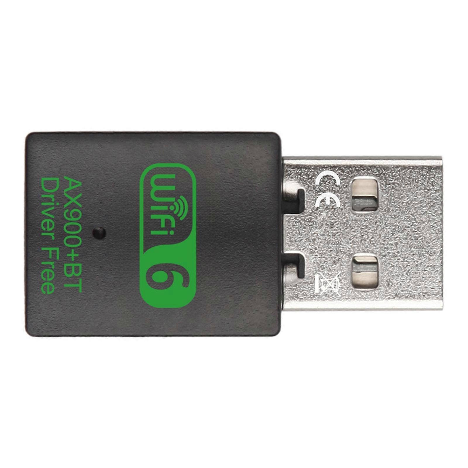 WiFi 6 AX900 USB Adapter for PC and Laptop Two Band 600Mbps 5GHz 286Mbps 2.4GHz Easy Installation Multicolor