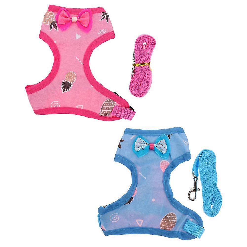 Durable Rooster Harness for Pulling Rope 2Sets Assorted Color Cloth Material