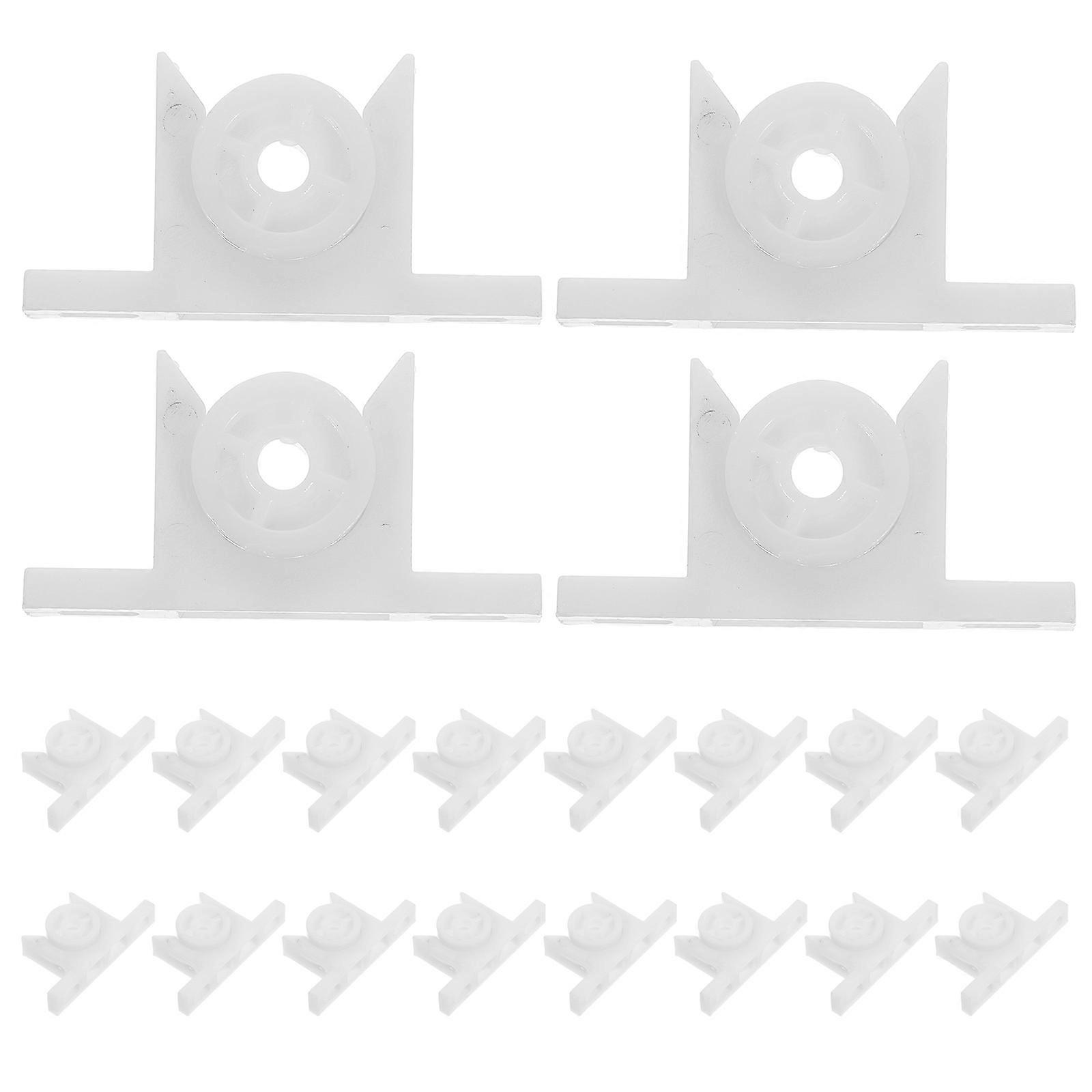 Door Latch White Plastic Ball Catch for Wardrobe Closure 20Sets