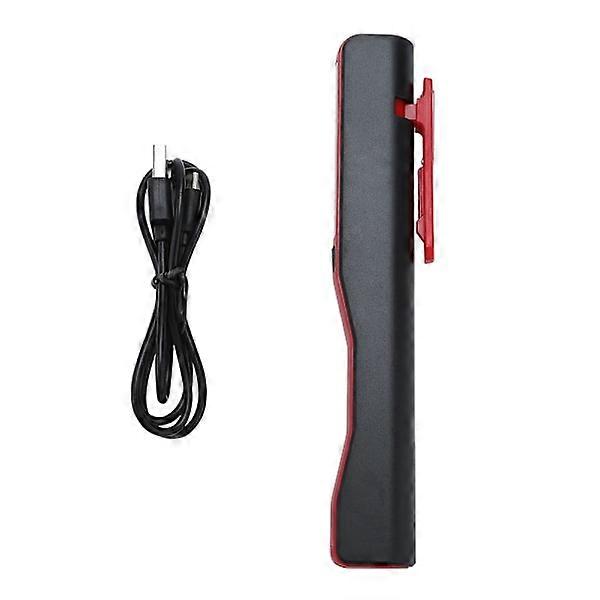 Rechargeable COB LED Flashlight Magnetic Rotating Clip Red Pen Work Light