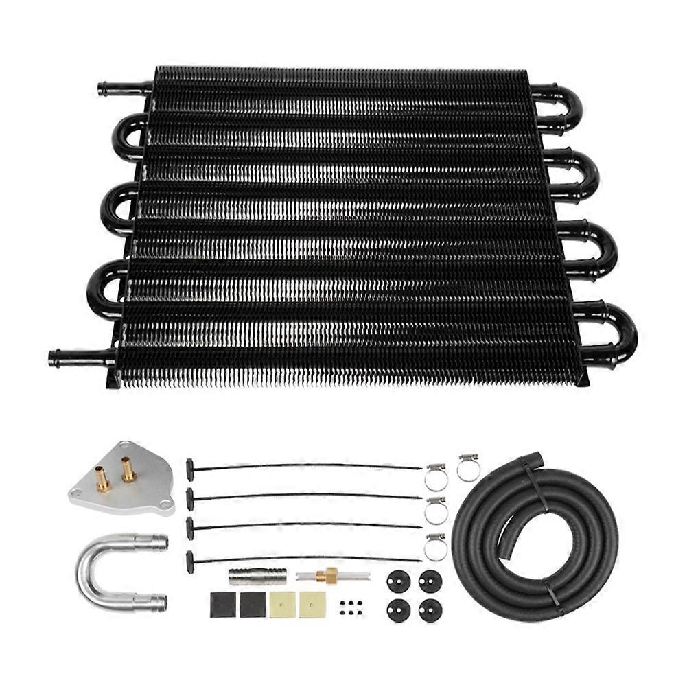 Universal Car Radiator Kit Air Conditioning 8-Row Condenser with Transmission Connector