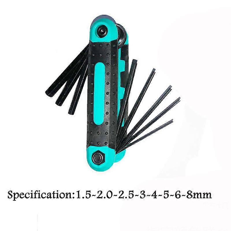 8 in 1 Folding Allen Wrench Set Metric Allen Key Set Tool Or Folding Tamper Proof Torx Key Set Portable Star Wrench Kit