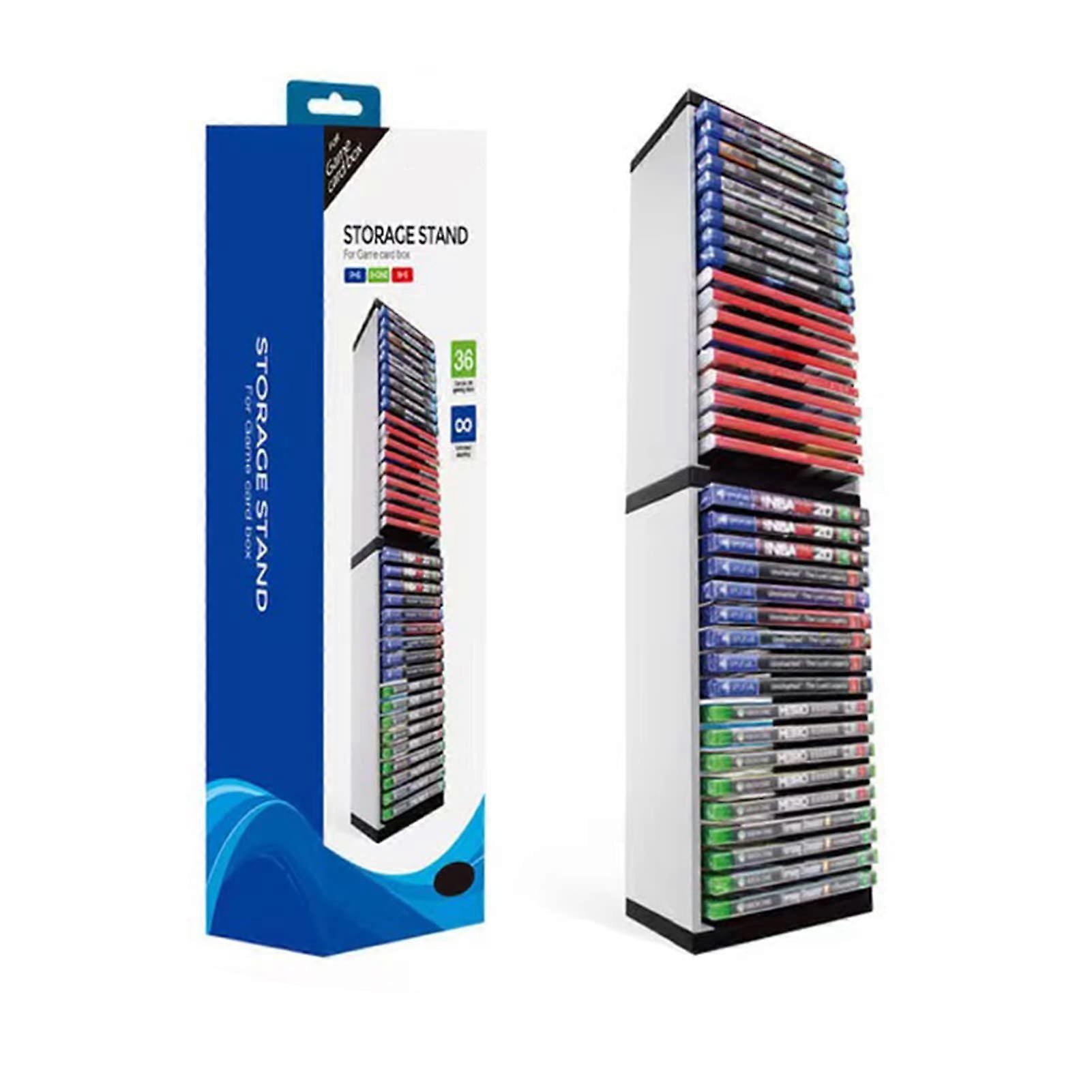 Video Game Storage Tower for PS5 PS4 Xbox, 36Disc Large Capacity SpaceSaving Organizer Stand