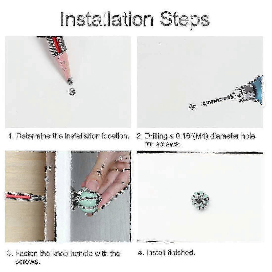 Furniture Cabinet Handles, 4pcs Pink Ceramic Pumpkin Shaped Knobs