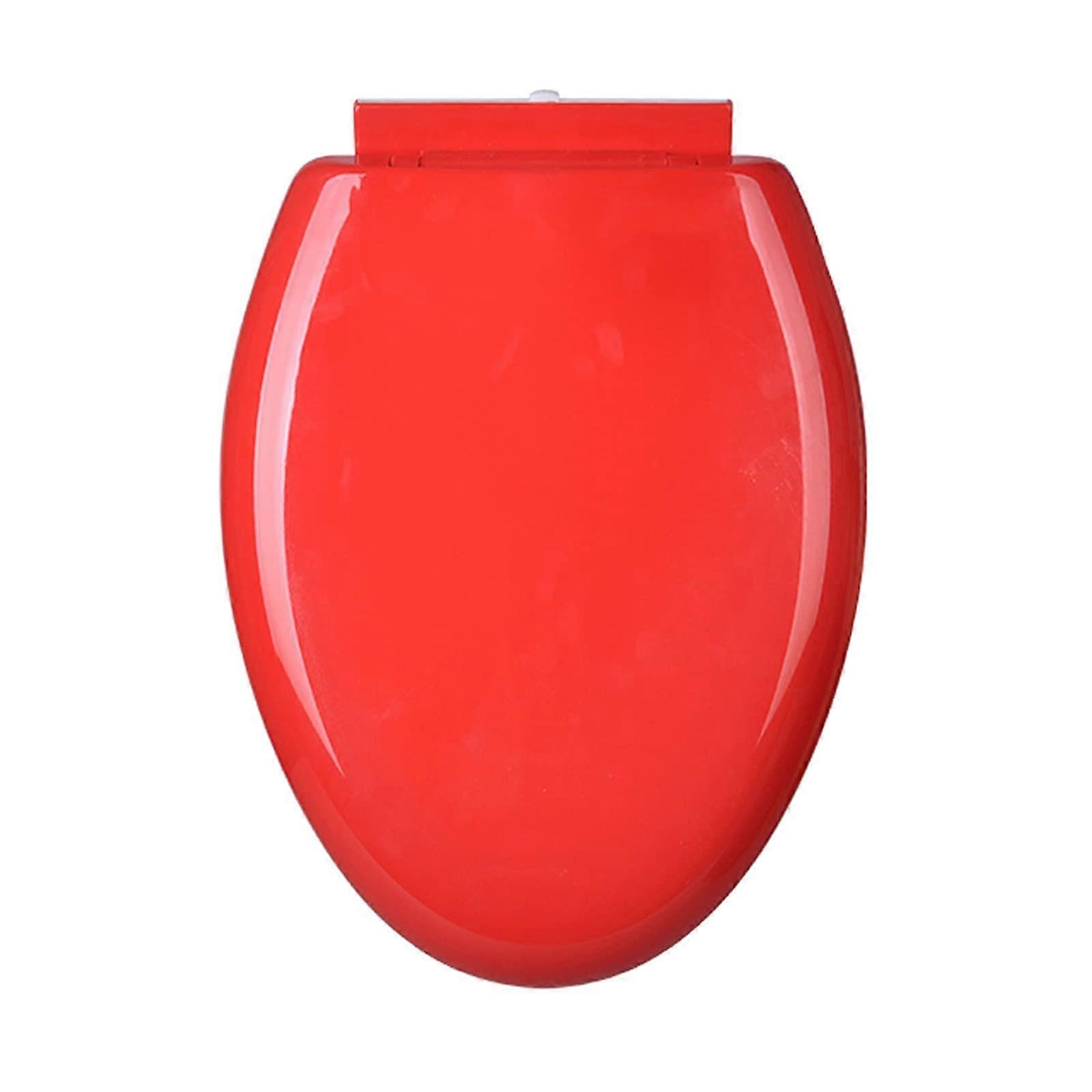 Soft Close Toilet Seat with Quick Release, Durable PP, Scratch Resistant, Yellow and Red