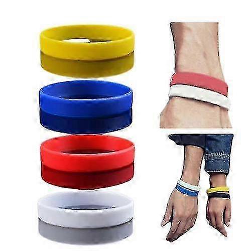 2-Pack Stylish Solid Color Elastic Silicone Wristbands Unisex, Personal Accessory Gift