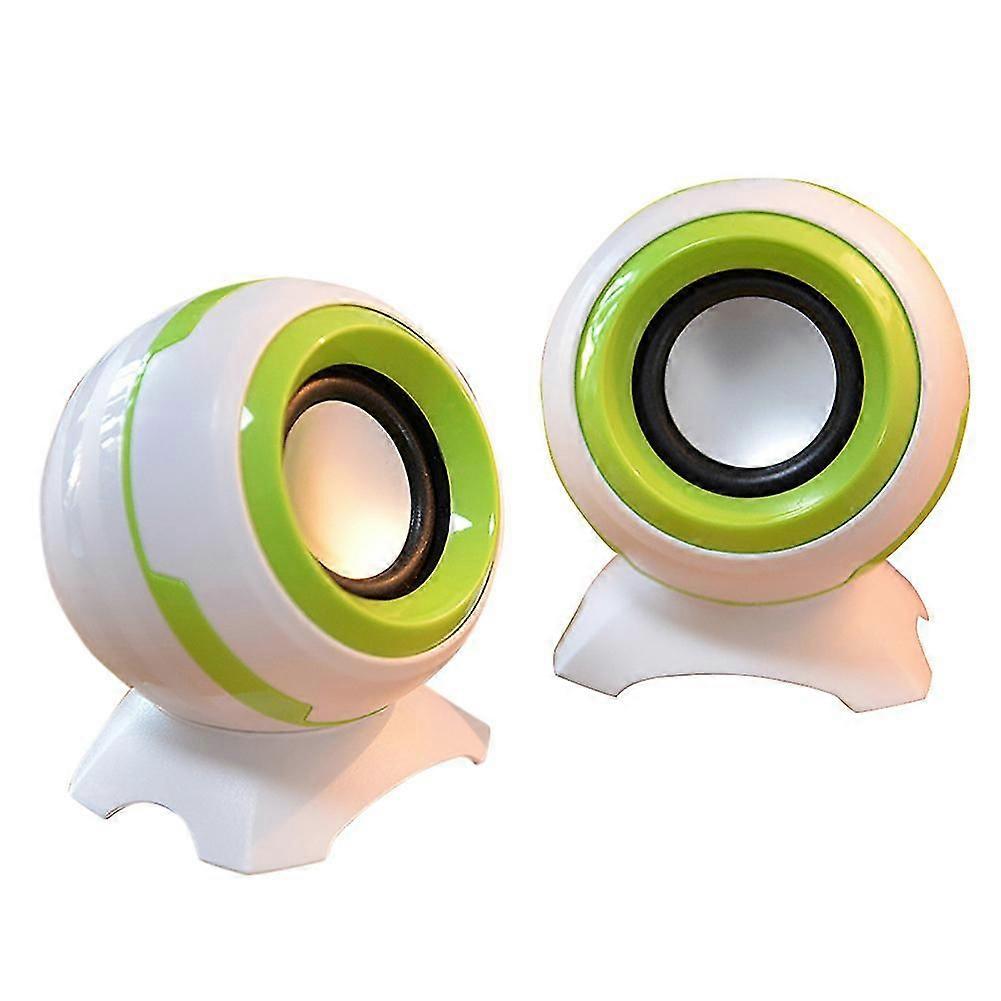 2pcs Portable Speaker Desktop Laptop Computer Wired Usb Powered Audio Player