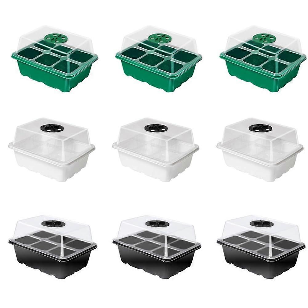 Seed Starter Kit with Adjustable Humidity Dome Mini Greenhouse Seedling Tray for Germination