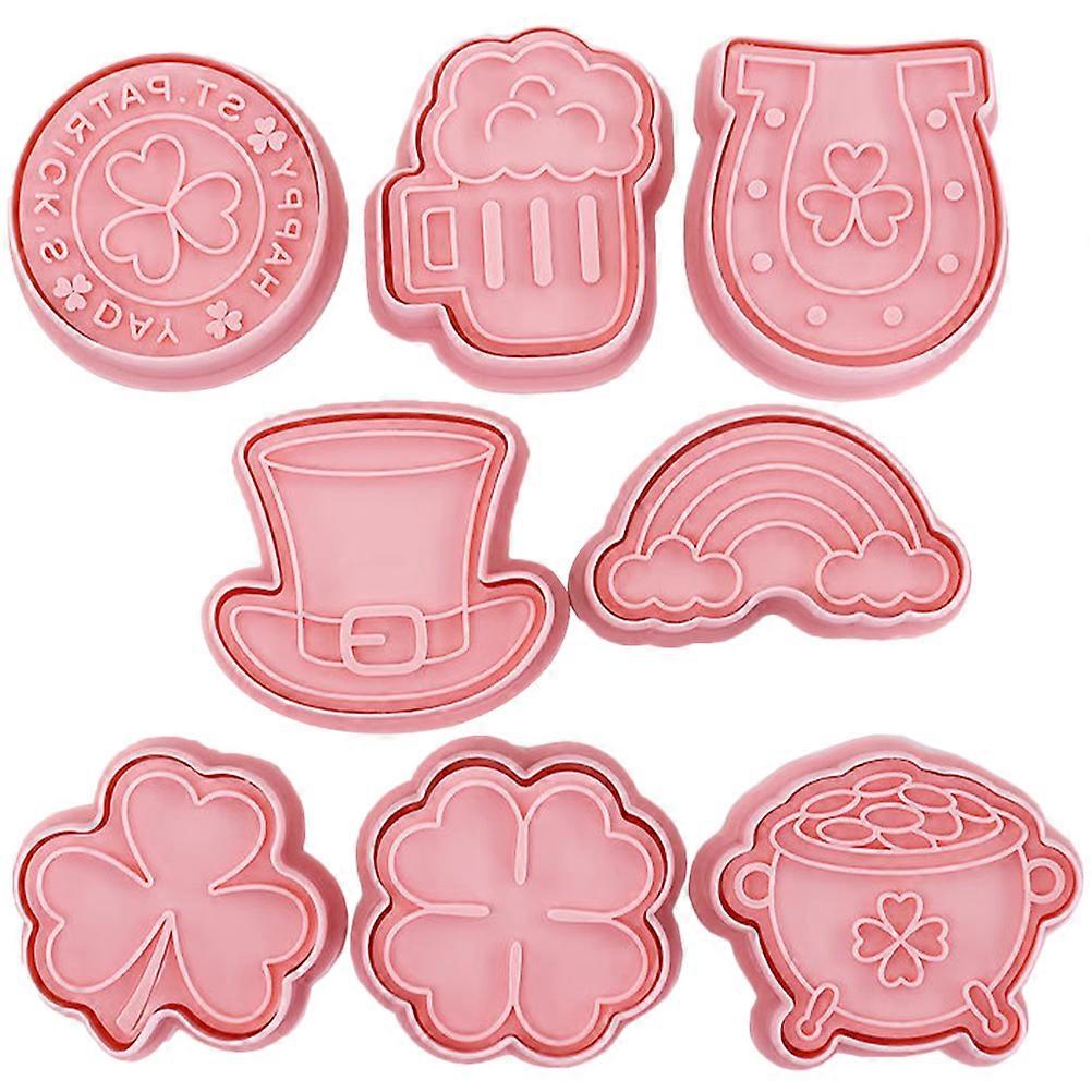 Shaped Cookie Molds for Baking 8Pcs Pink Biscuit Molds DIY Use