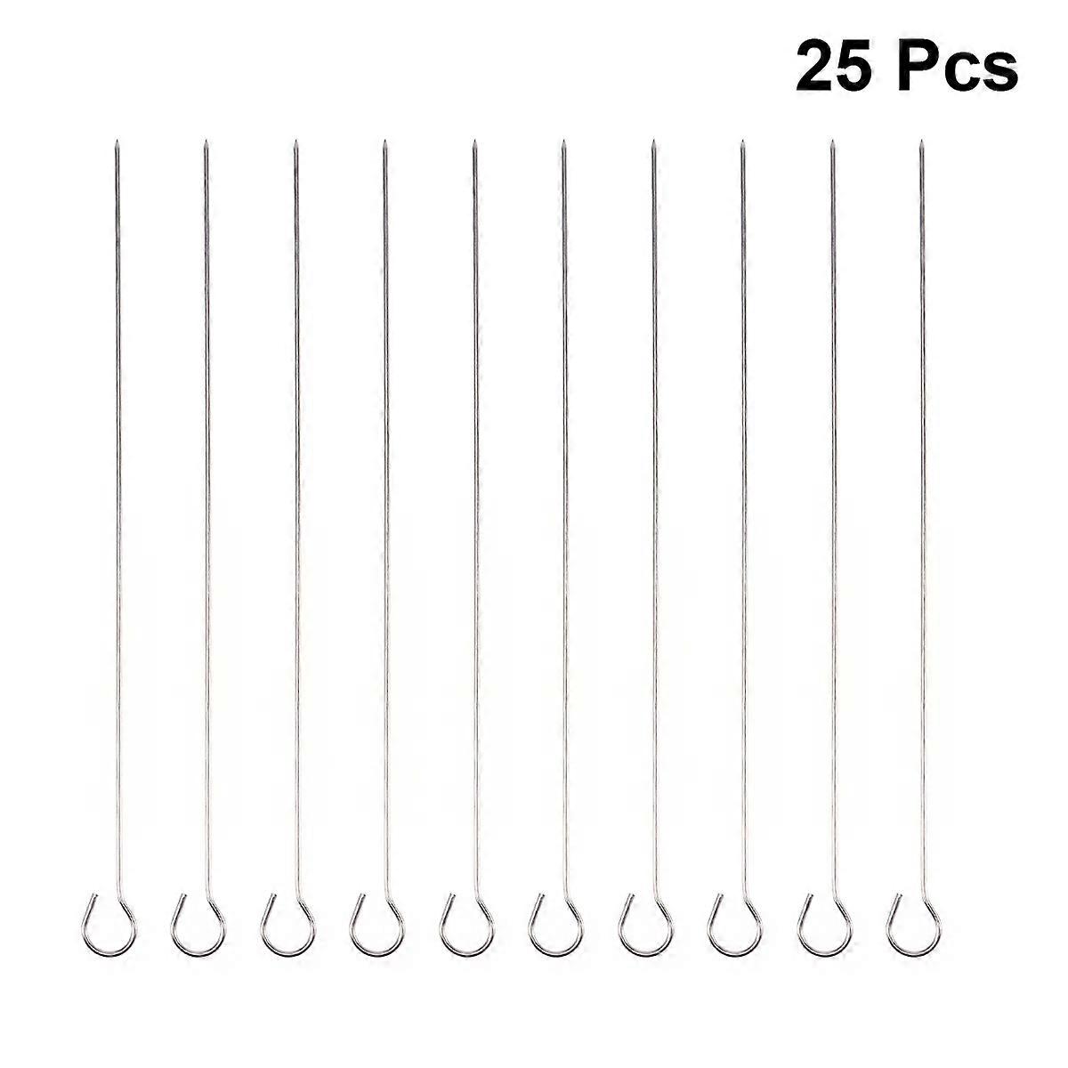 Nine Shape Baking Stick Stainless Steel Round Hook for Bbq Use 25Pcs