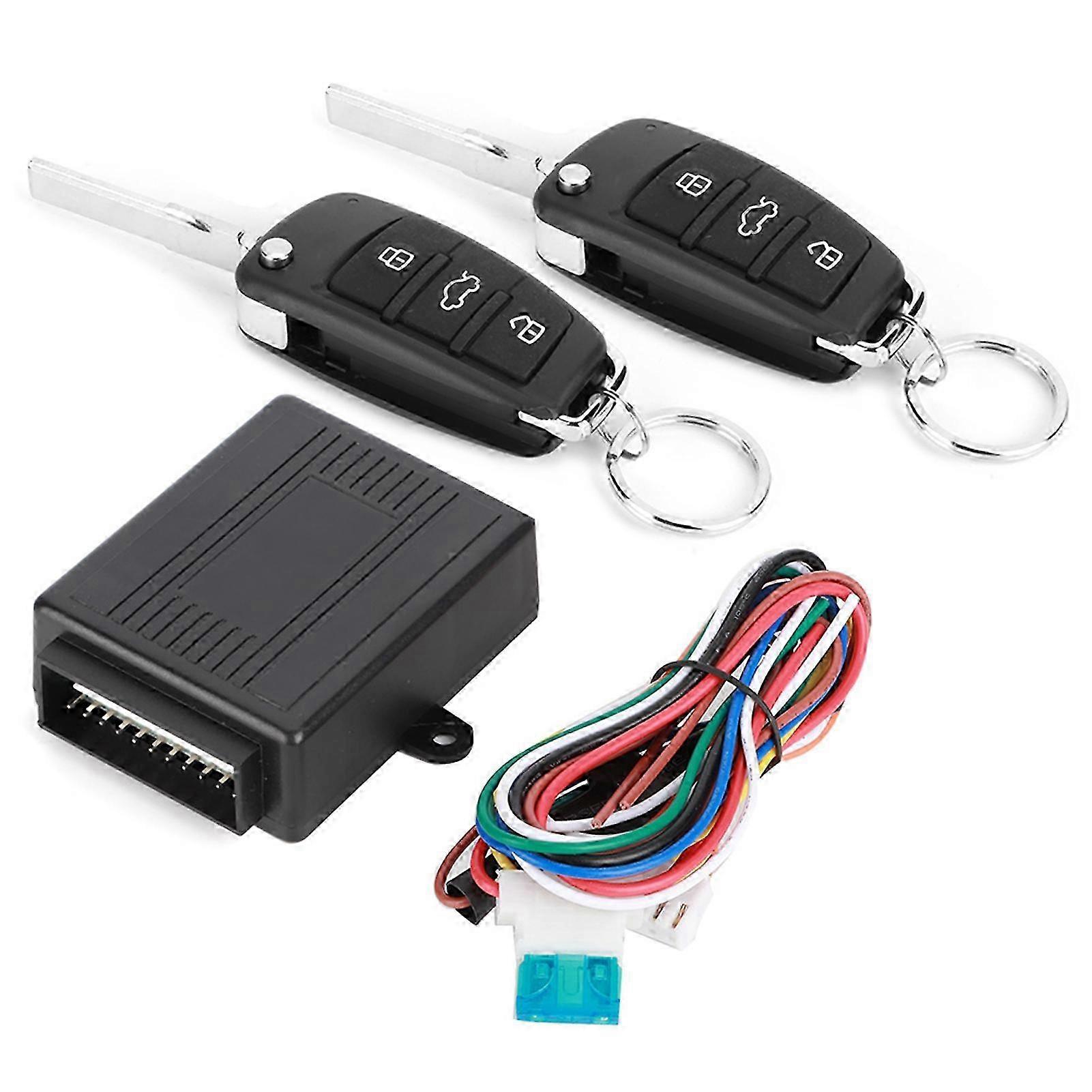 2025 Universal Car Alarm System 3 Button Keyless Central Locking Remote Control Kit Black
