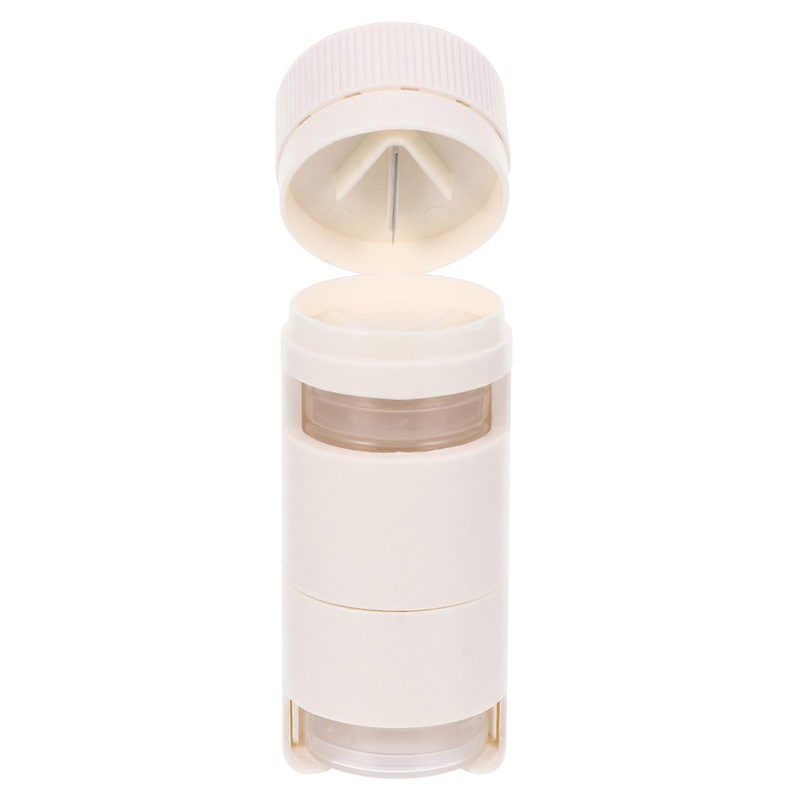 Pill Splitter For Small Pills Medication Travel Case Multifunctional Plastic Moisture-Proof 1Pcs