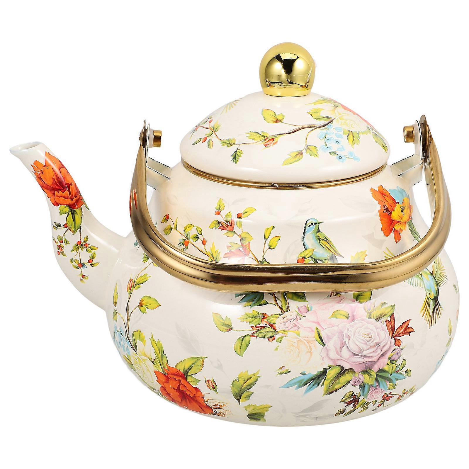 Enamel Water Kettle with Handle for Water Boiling Multi Color