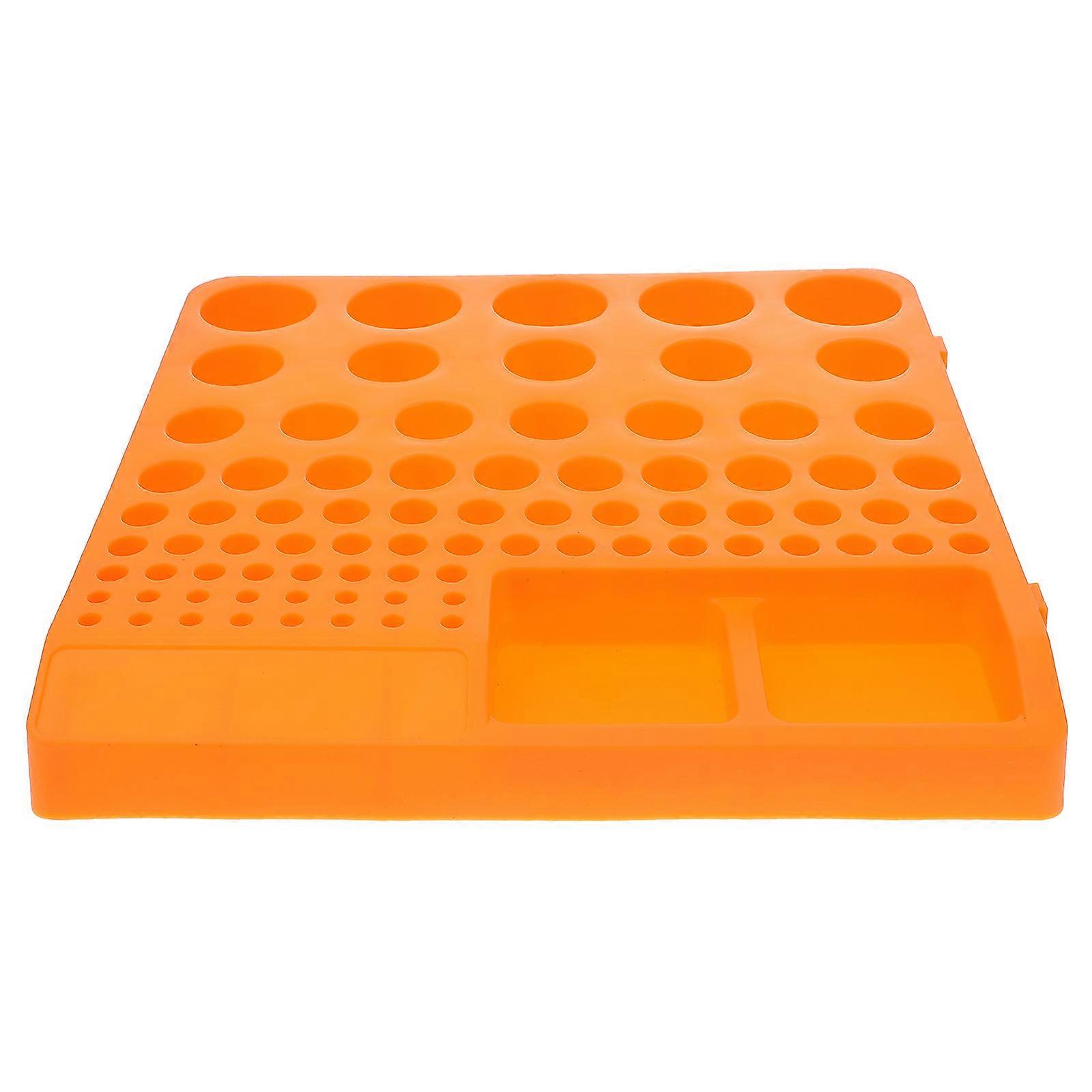 Drill Bit Holder Plastic Tool Rack for Storage 4Pcs 80-Hole Organizer