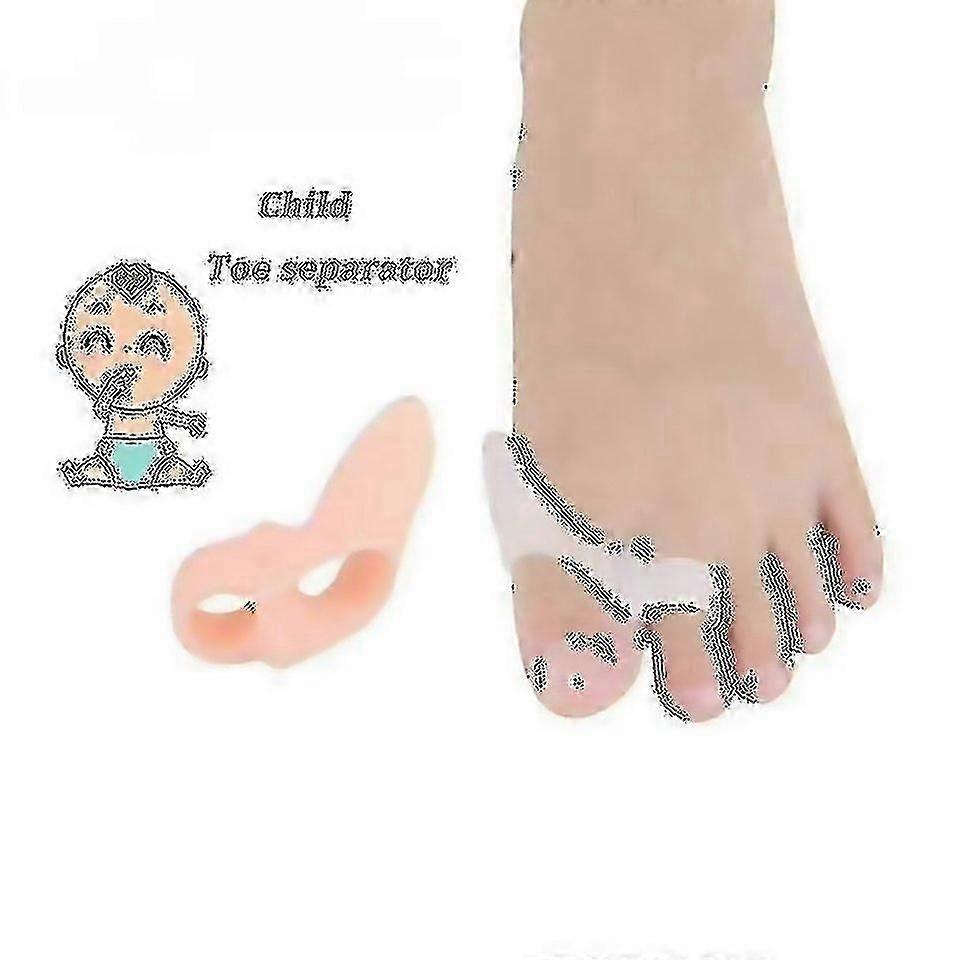 For 2pack Kids Hallux Valgus Protector Overlap Toe Corrector White