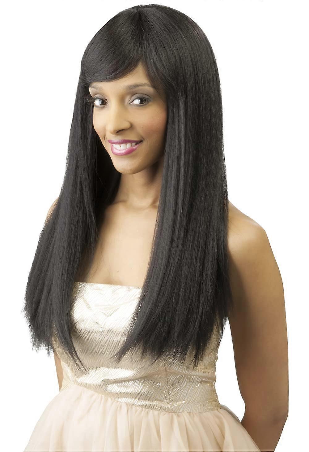 Long Straight Heat Resistant Wig with Natural Yaki Texture for Full Head Coverage