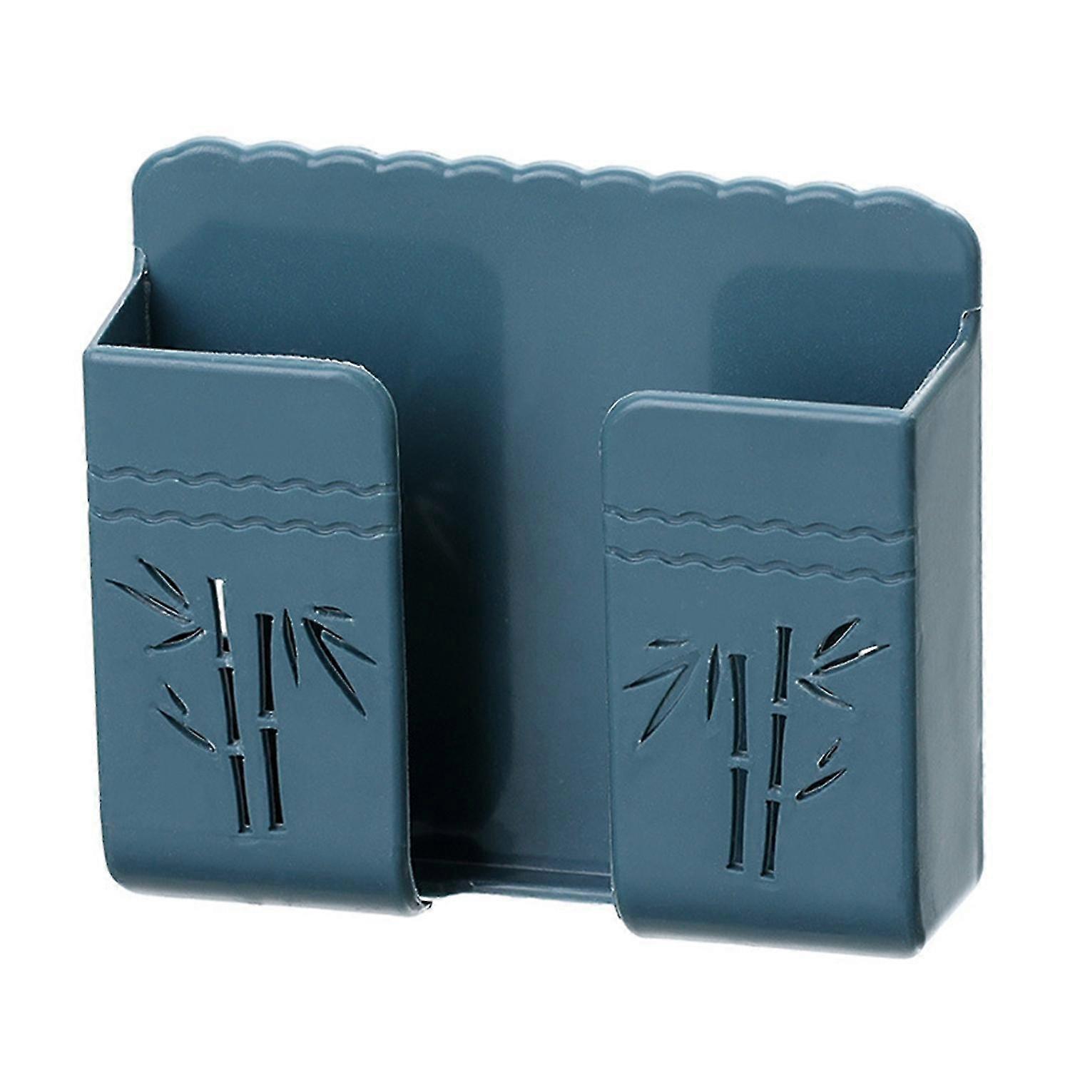 Phone Storage Box Self Adhesive Multifunction Punch-free Wall-mounted Remote Controller Holder for B