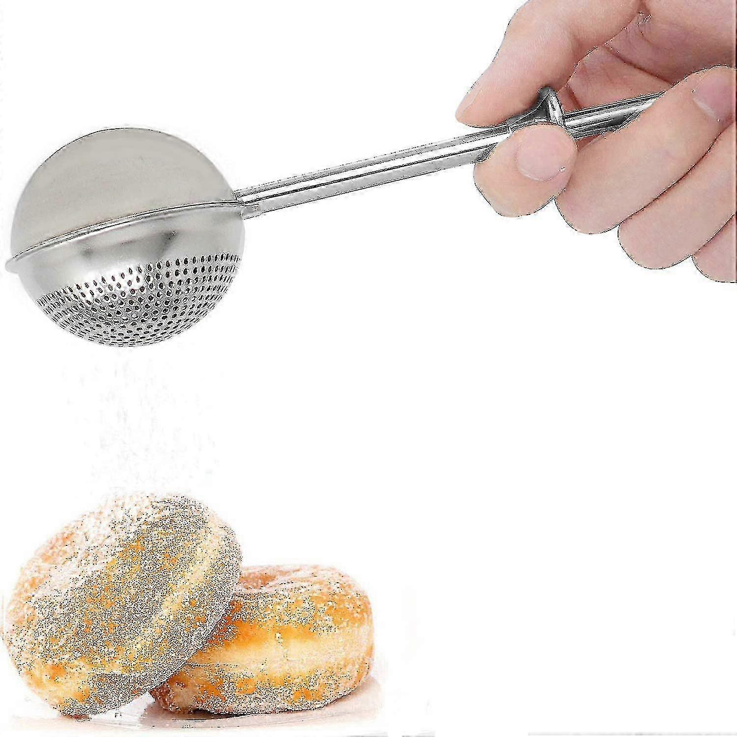 Flour Duster For Baking, Stainless Steel Powdered Sugar Duster