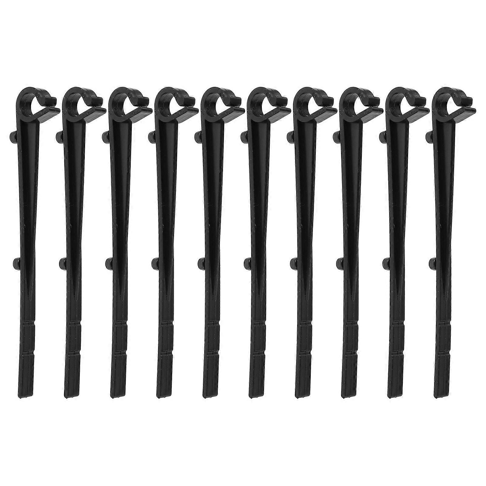 50pcs Gutter Guard Clips Black Plastic Securing Clips Fixed Hooks for Roof Gutter Installation Mounting Fastening Attachment