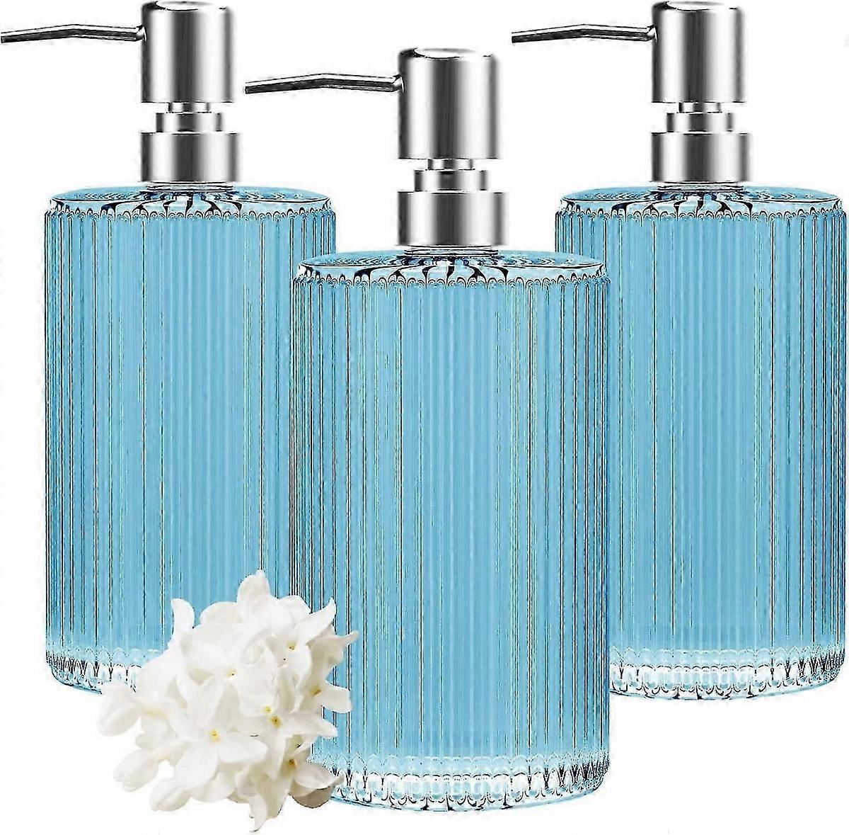 3 Pack Glass Soap Dispensers